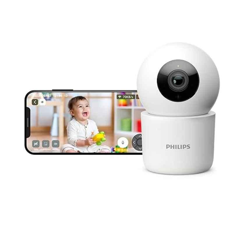 Philips HSP 3500 2K 3MP PTZ Indoor 360 Deg Wi-Fi CCTV Security CCTV Camera withÂ  2 Way Talk, Motion & Sound Detect & 2 Year Brand Replacement Warranty