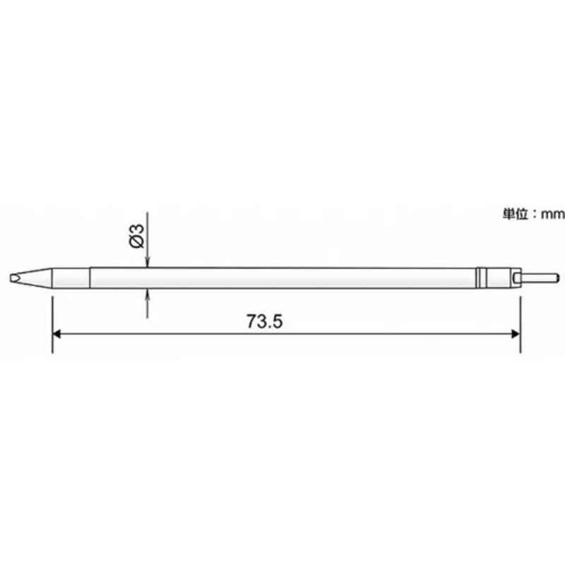 Hakko T50 Series K-Type Replacement Soldering Tip, T50-KU (Pack of 10)