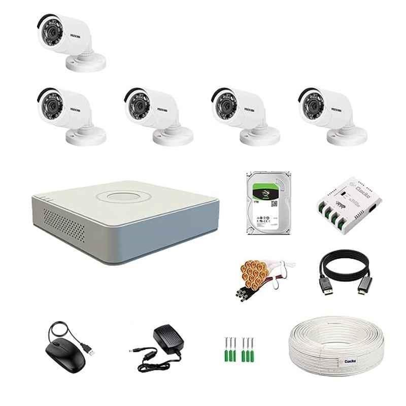 Hikvision 2MP 1TB HDD 8 Channel DVR Day & Night CCTV Camera Kit with 5 Pcs Bullet Camera