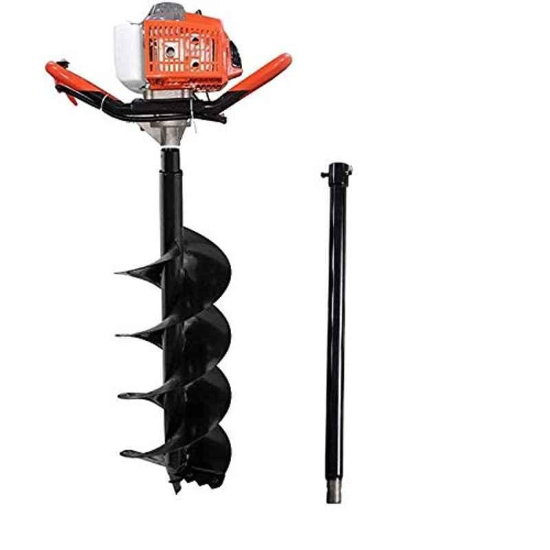 Mecstroke SM-EA68 68CC 2.2kW Heavy Duty Petrol Operated Earth Auger with 10 inch Drill Bit & 70cm Extension Pipe, SM124NR