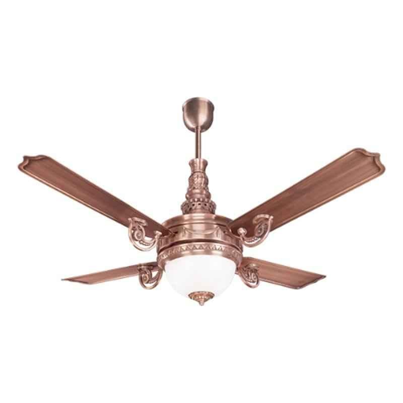 Breezalit Victorian 75W Antique Copper Designer Ceiling Fan with Remote, BZ012, Sweep: 1200 mm