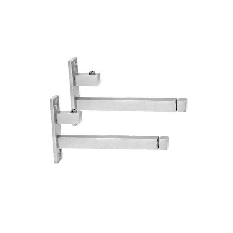 Smart Shophar 3 Inch SS F Type Square Glass Shelf Bracket, 65053A-GBSR-SS06 (Pack of 2)