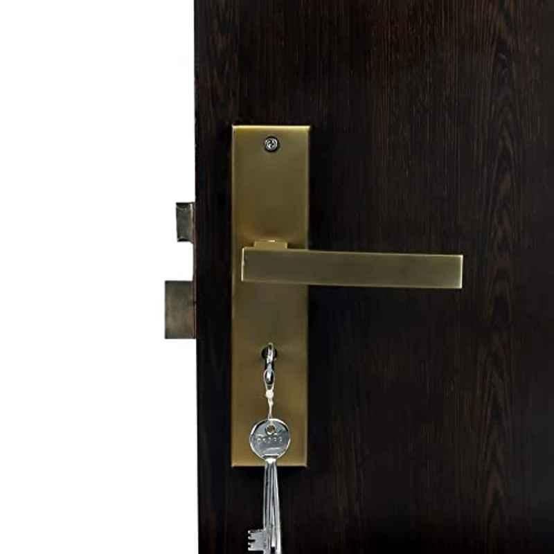 Saze â€ŽStainless Steel 304 â€ŽAntique Finish â€ŽSquare Heavy Duty Mortise Door Lock Set for Main Door, KY-MG308