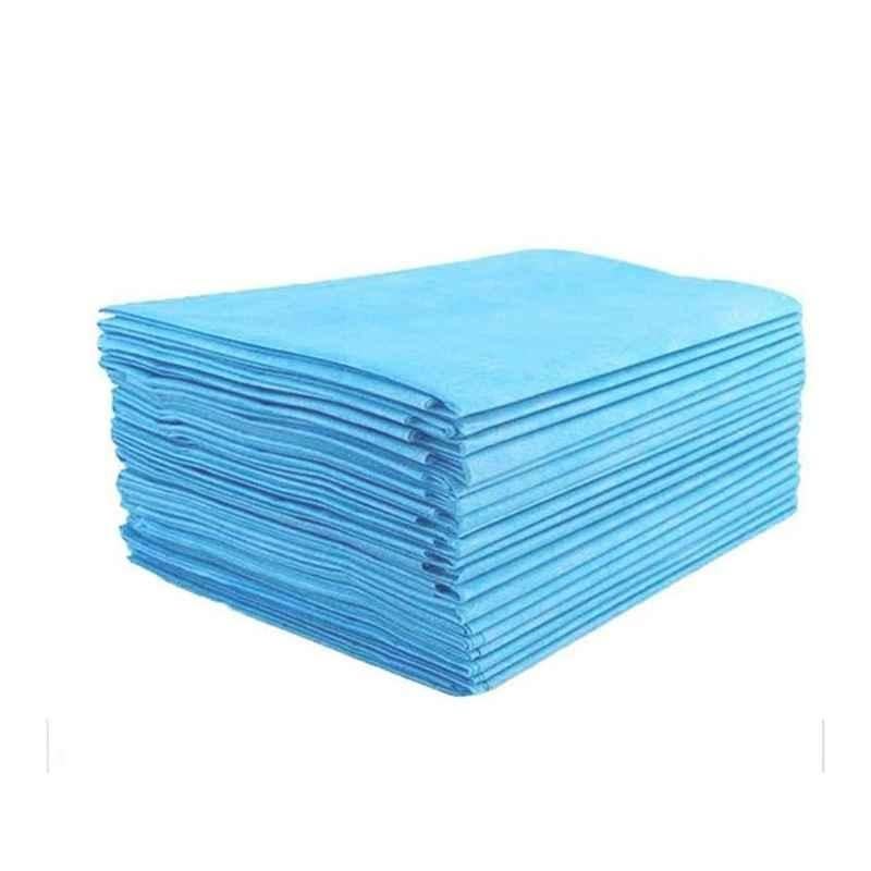 Kudize 42x80 inch 30GSM Blue Non-Woven Disposable Laminated Waterproof Bedsheet for Hospital, Hotel, Spa & Beauty Parlor (Pack of 25)