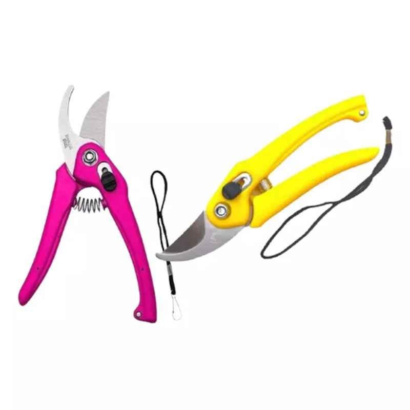 Sky Blue 0.98 inch Iron Bypass Pruner, SBPRUNERMDX0225 (Pack of 2)