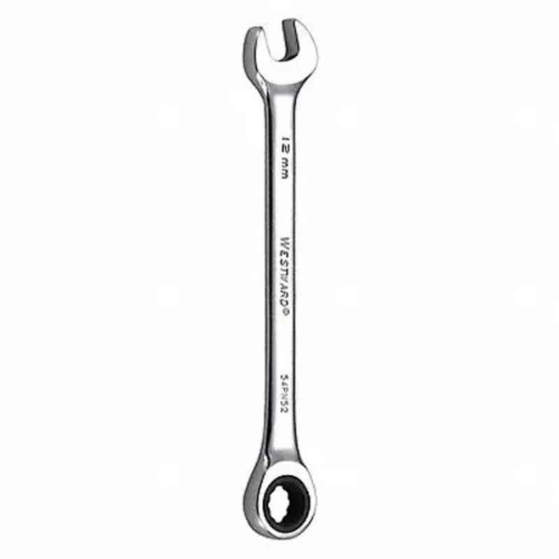 Westward 6-3/4 inch Alloy Steel Chrome Ratchet Wrench, 54PN52