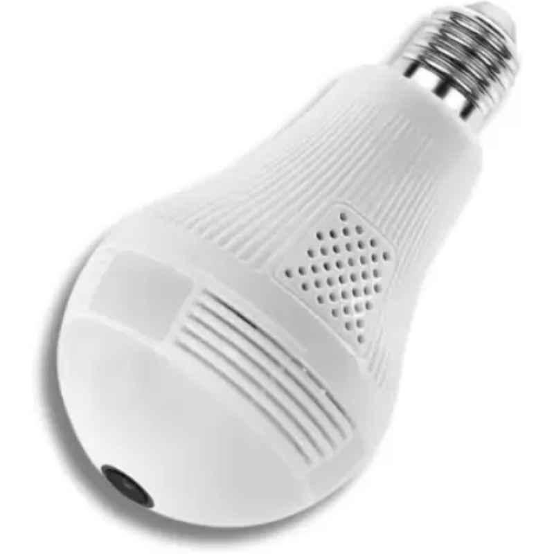OneXsale 2MP 1080p Panoramic Bulb Smart Wi-Fi Camera with Motion Alert, Night Vision, SD Card Support & 2-Way Audio