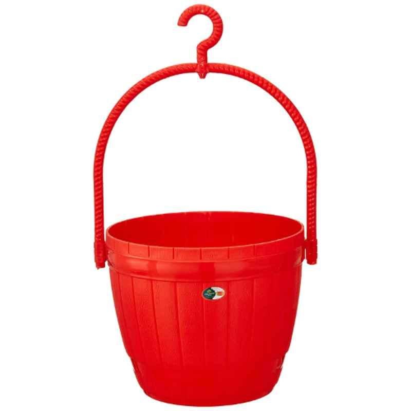 Gardens Need 4 Pcs 20x20x39cm 100% Virgin Plastic Red Hanging Planter Lilly Basket