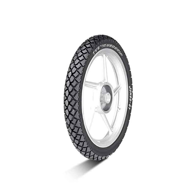 TVS Eurogrip 2.75-18 48P 6PR TEG Jumbo TT Front Tube Type Black Bike Tyre, 3MCY90278JU610