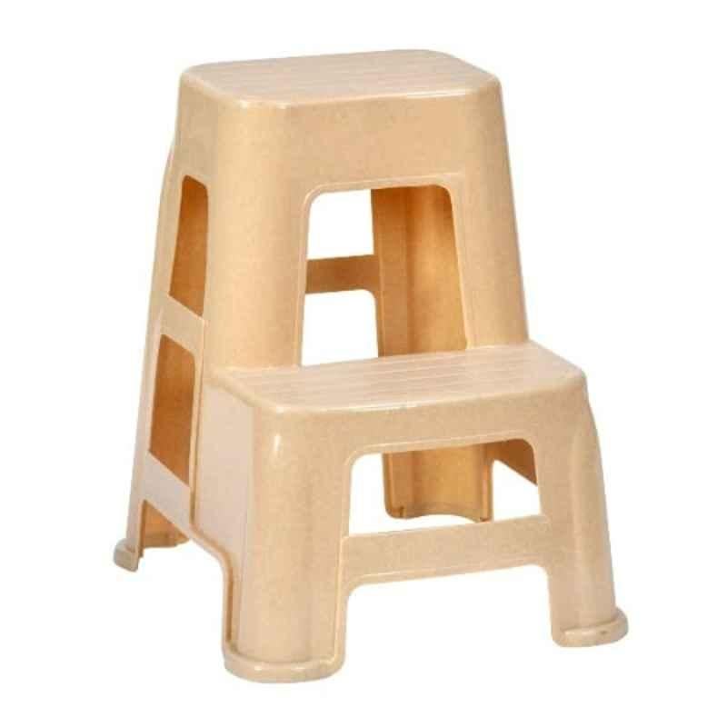 Nilkamal STL21 Plastic Marble Beige Step Stool