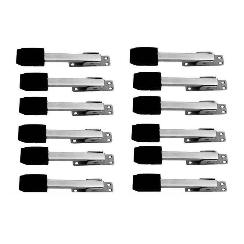 Smart Shophar 5 inch Stainless Steel Silver Akom Door Stopper, SHA40ST-AKOM-SL05-P12 (Pack of 12)