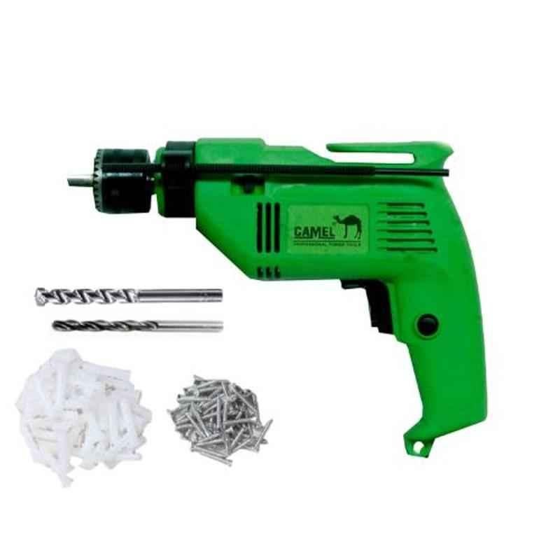 Camel 13mm 500W Electric Drill Machine with 2 Pcs Wall-Metal Drill Bit & Screw Fastener, CID13A