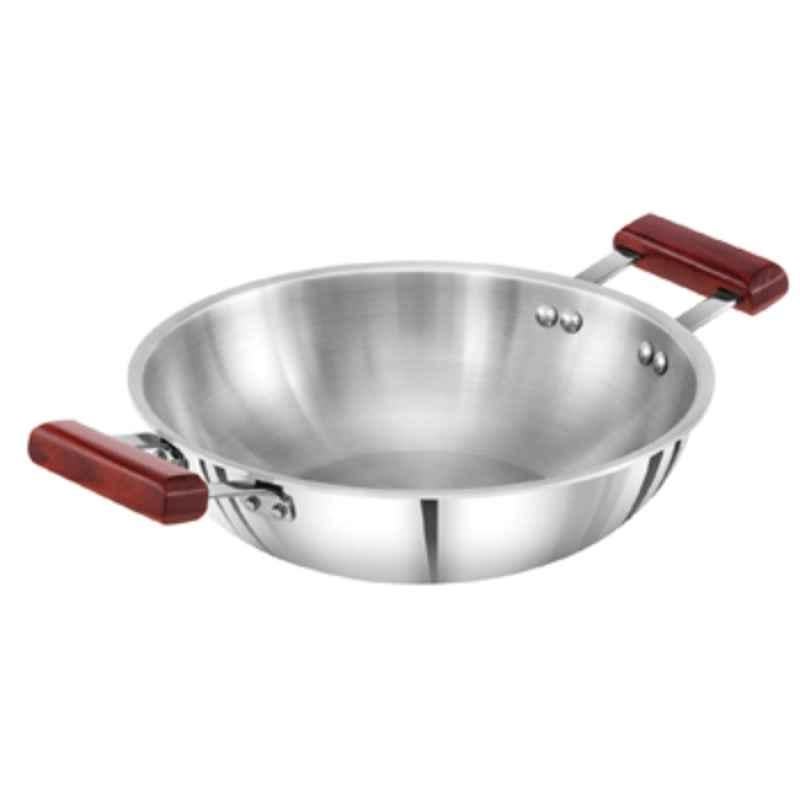 Hawkins 2.5L 26cm Tri-Ply Stainless Steel Induction Friendly Deep Fry Pan, SSD 25