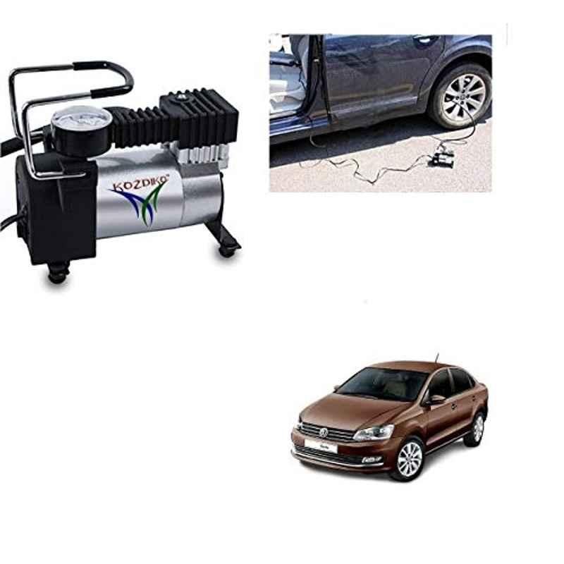 Kozdiko 12V DC Heavy Duty Metal Tyre Inflator for Volkswagen Vento, Tyre_Inflator_D3