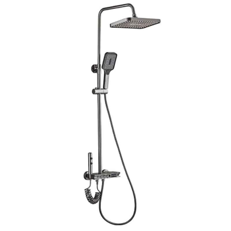 NextGen 4 Function Brass Digital Thermostat Shower Set with Ambient LED Light