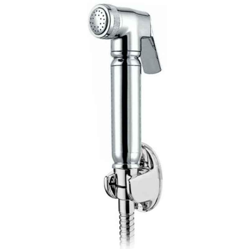 Drizzle Victoria Plastic Chrome Finish Silver Health Faucet with 1m Flexible Tube & Wall Hook, AHFVICTORIASET
