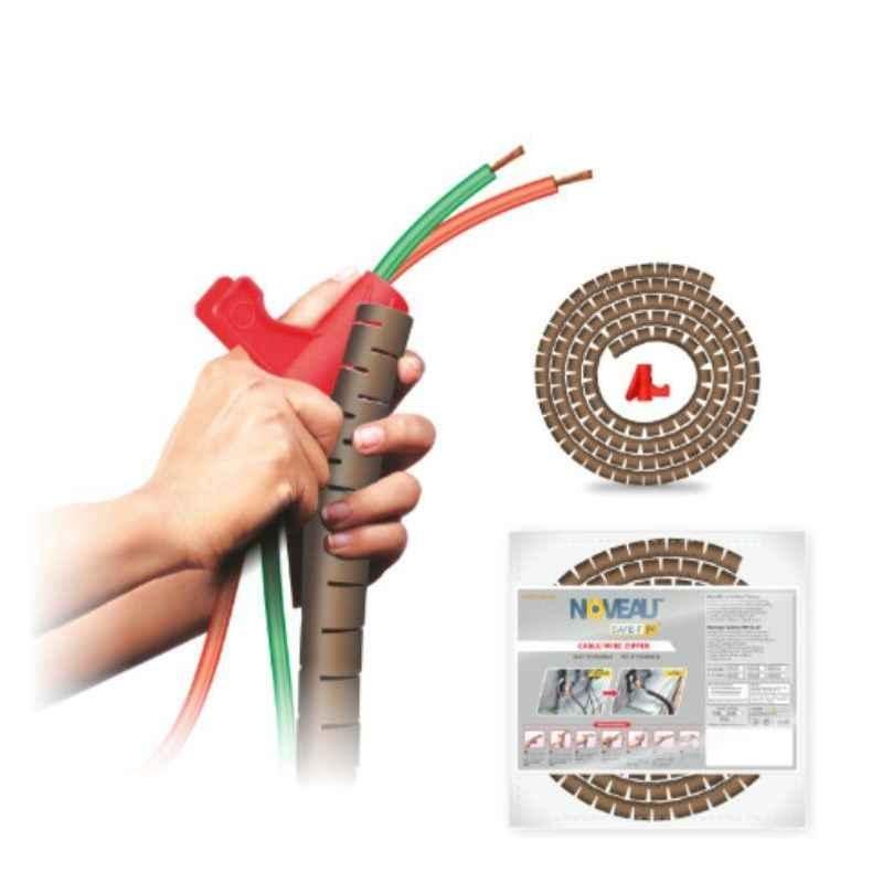 Noveau Safe-T-1ST 22mm 1.5mm Virgin HDPE Metallic Brown Cable Zipper, NSFZ22MB0105 (Pack of 2)