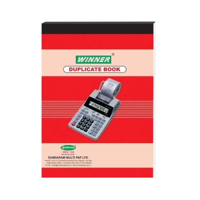 Sundaram Winner 200 Sheets 10.5x14cm No.0 Duplicate Book for School, Home & Office, WD-1 (Pack of 24)