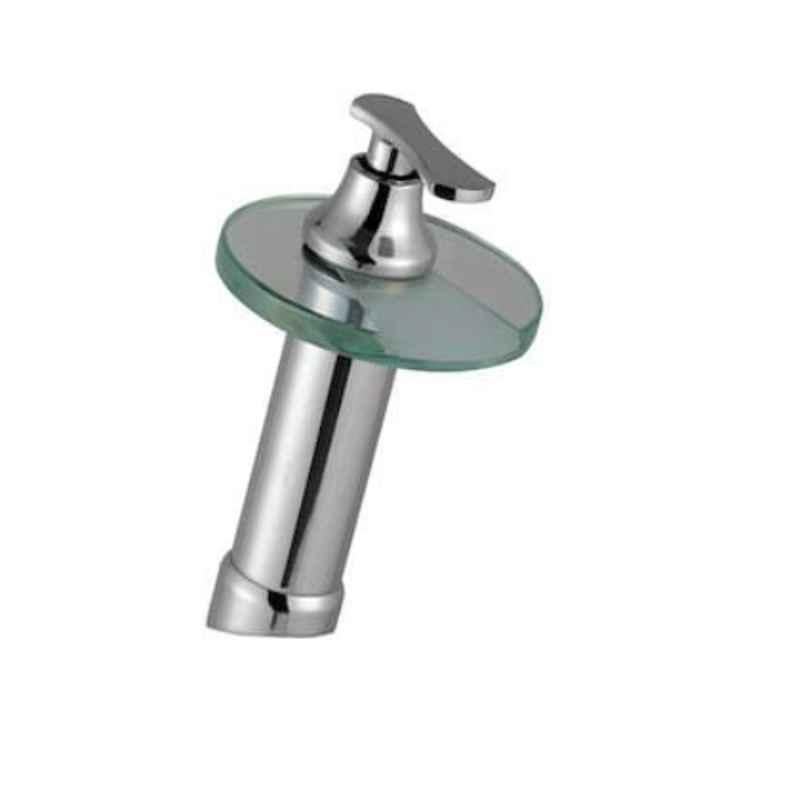 Logger Brass Chrome Plated Silver Single Lever Pillar Cock for Wash Basin