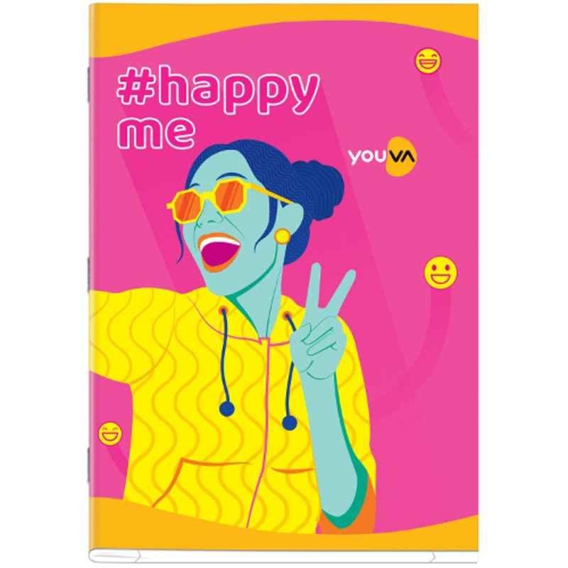 Navneet Trendy Youva A4 140 Pages Assorted Design Soft Bound Single Line Long Notebook, 23416 (Pack of 12)