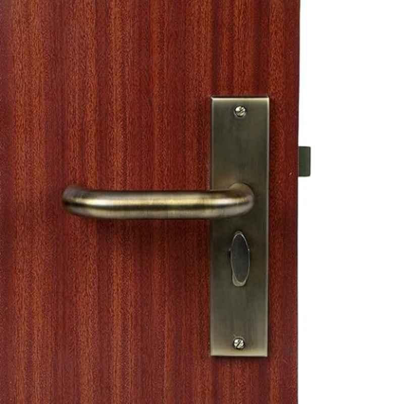 Homexpert MG1103 8 inch 60mm Stainless Steel Antique Brass Finish Cylindrical Plate One Side Key Mortise Door Lock Set