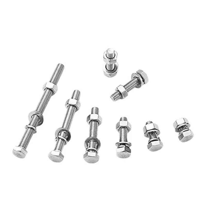 Rpi Shop 40 Pcs M5x10mm Hex Head Bolt Set with Nut, Flat & Washer