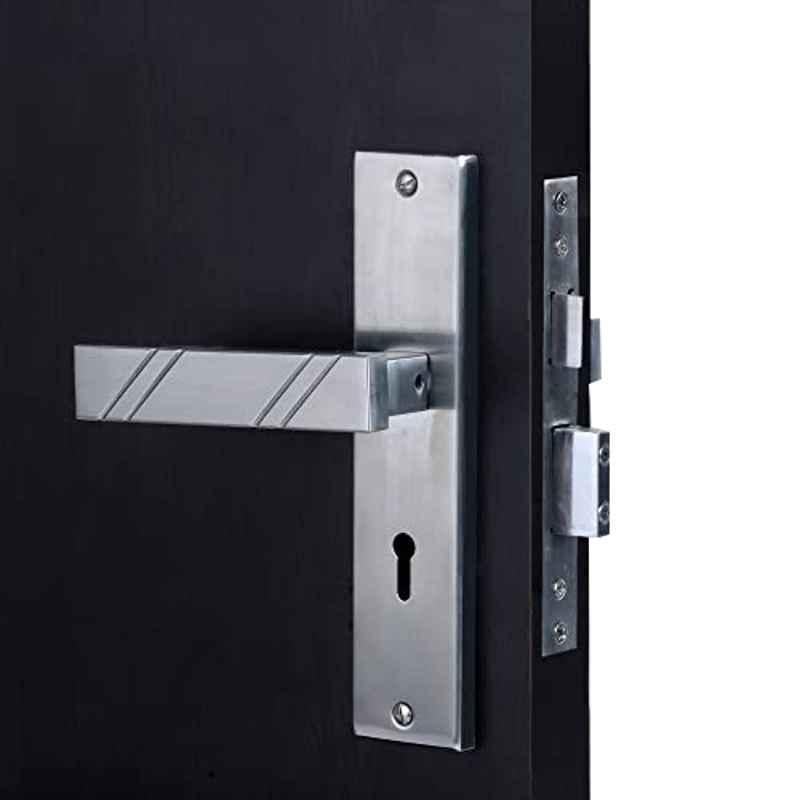 Homexpert Altis Stainless Steel Silver 6 Lever Heavy Duty Mortise Door Lock Set