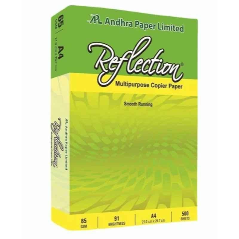 Andhra Paper Reflection A4 65 GSM 500 Sheets White Multipurpose Copier Paper
