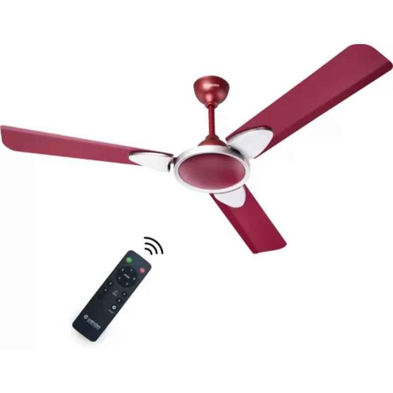 Candes Eco Zest 30W Maroon 5 Star 3 Blade BLDC Motor Ceiling Fan with Remote, Sweep: 1200 mm (Pack of 2)