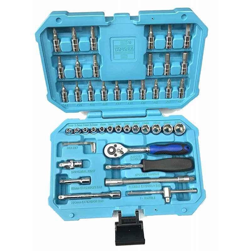 Taparia 46 Pcs 1/4 inch Square Drive Socket Set, SA46