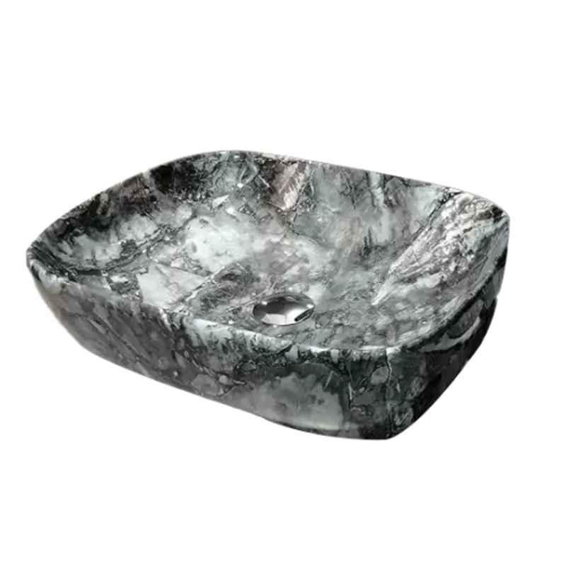 Hisre 45x33x12.7cm Ceramic Dark Blue Table Top Wash Basin, SKT1016