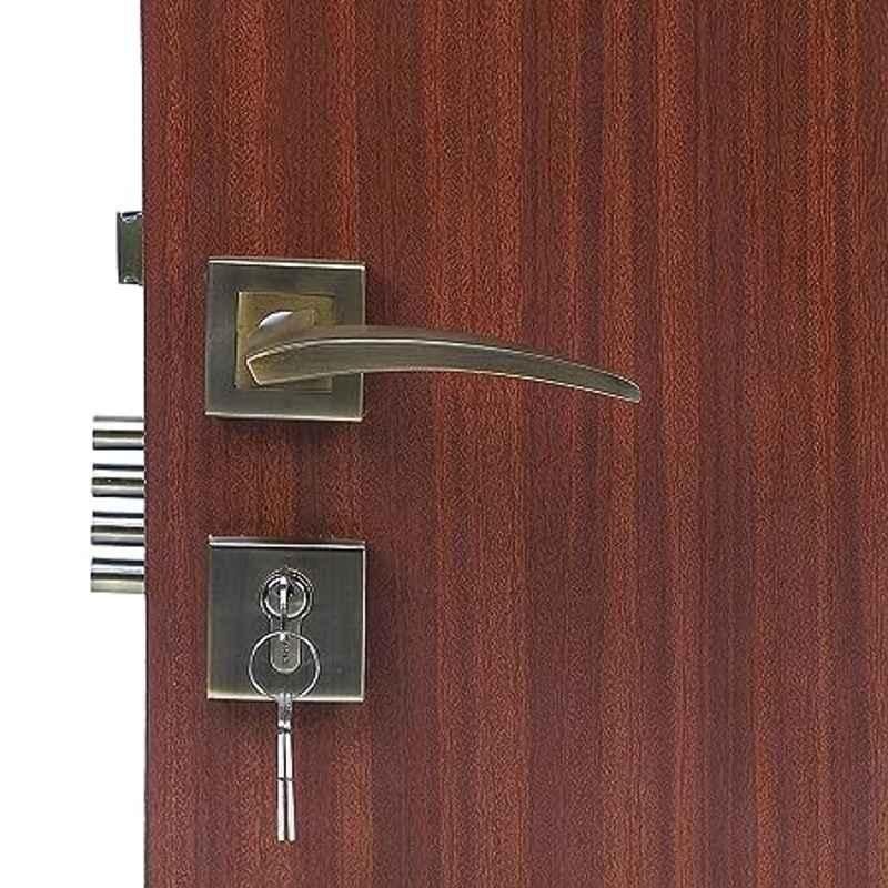 Handle Waala Lobos Rose Stainless Steel Antique Brass Finish Both Side Key Mortise Door Lock Set