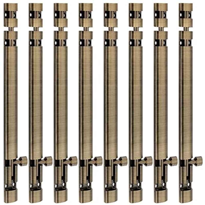 Screwtight Xylo 12 inch Aluminium Antique Brass Finish Tower Bolt, XYLO-BA-12IN-8 (Pack of 8)