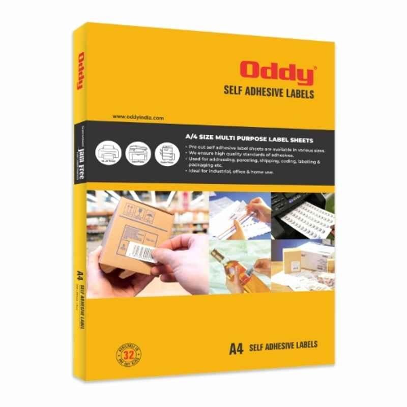 Oddy 100x44.15mm 12 Labels/Sheet 100 Sheets A4 Self Stick Paper Label, ST-12A4100