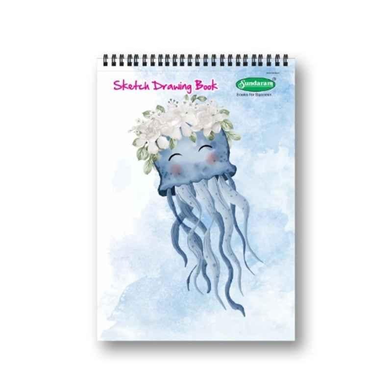 Sundaram 36 Pages 42x30cm Top Spiral Bound A3 Sketch Drawing Book for Artists, D-8 (Pack of 18)
