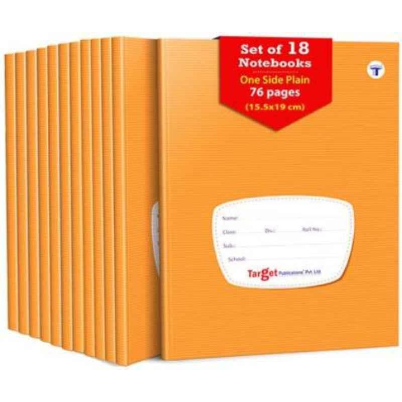 Target Publications Regular 76 Pages Brown Ruled Single Line Interleaf Notebook (Pack of 18)