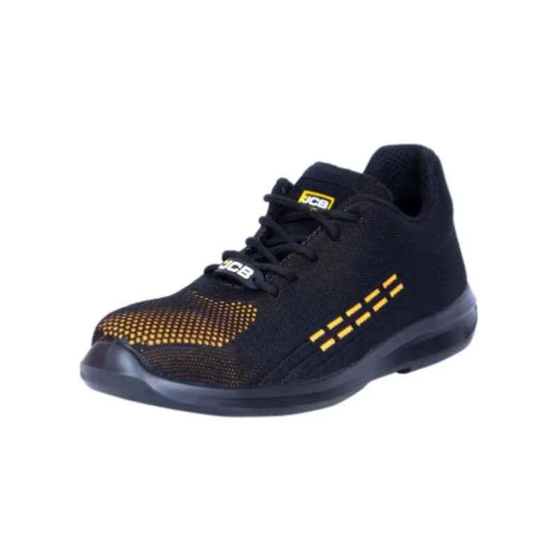 JCB FASTRAC Flynet Steel Toe Black Work Safety Shoes, Size: 11