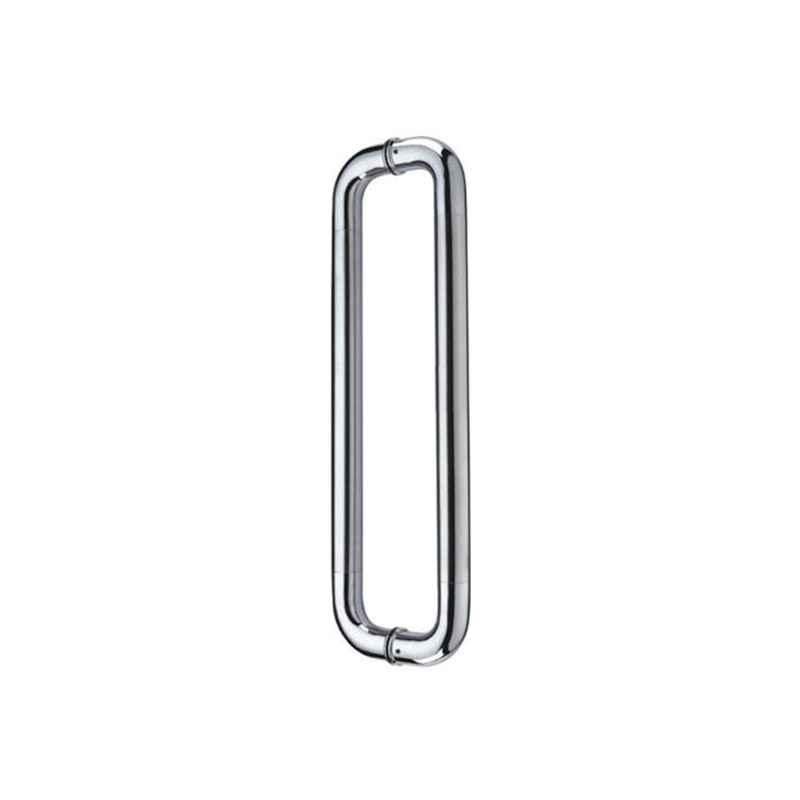 Smart Shophar 8 inch Stainless Steel Silver Bocaro Glass Pipe Handle, SHA40PH-BOCA-SL08-S1,