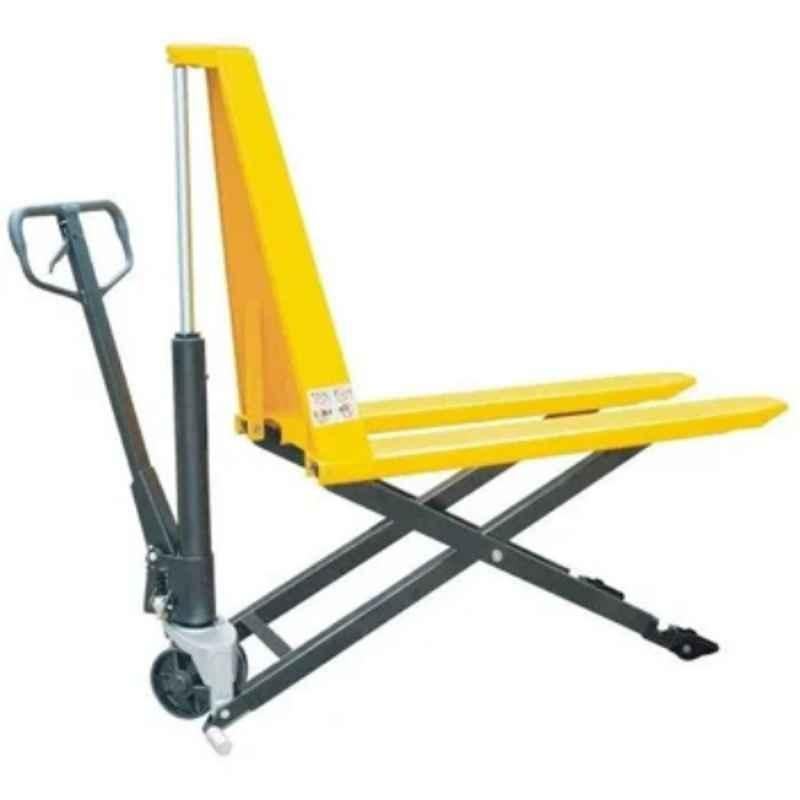 Inaithiram HPT1NHL 1 Ton Mild Steel Yellow & Black Heavy Duty Hydraulic High Lift Hand Pallet Truck