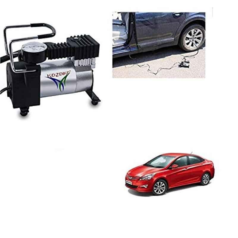 Kozdiko 12V DC Heavy Duty Metal Tyre Inflator for Hyundai Fluidic Verna 4s, Tyre_Inflator_D145