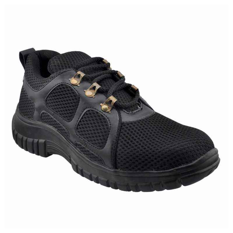 mBold 88 Steel Toe Black Work Safety Shoes, Size: 8