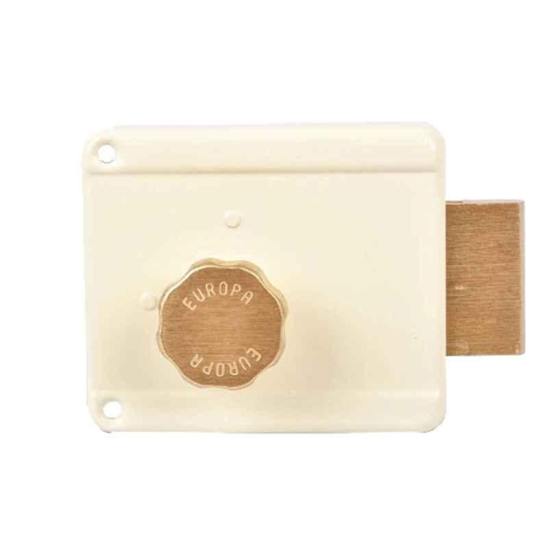 Europa 5 Pin Brass Night Latch Main Door Lock with 3 Keys, 6110 IV
