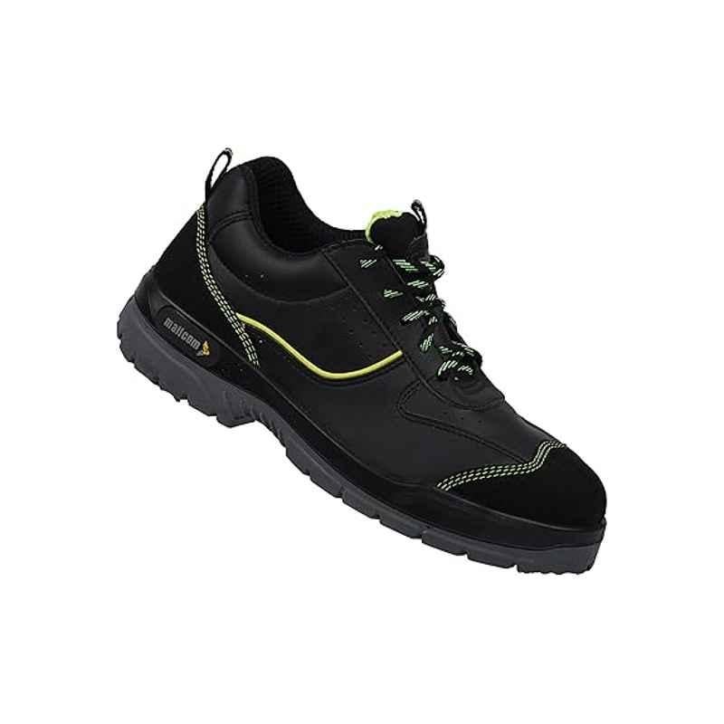 Mallcom Rufus K01 Synthetic Microfiber Double Density PU Sole Black Low Ankle Safety Shoe, Size: 9