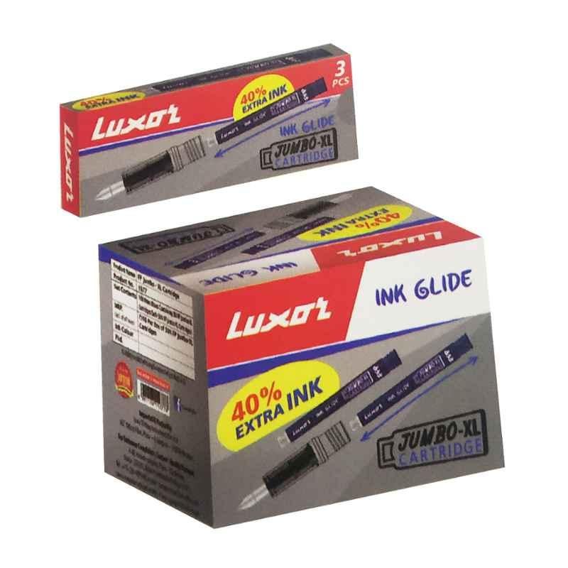 Luxor 1677 Blue Fountain Pen Jumbo XL Ink Cartridge Box (Pack of 500)