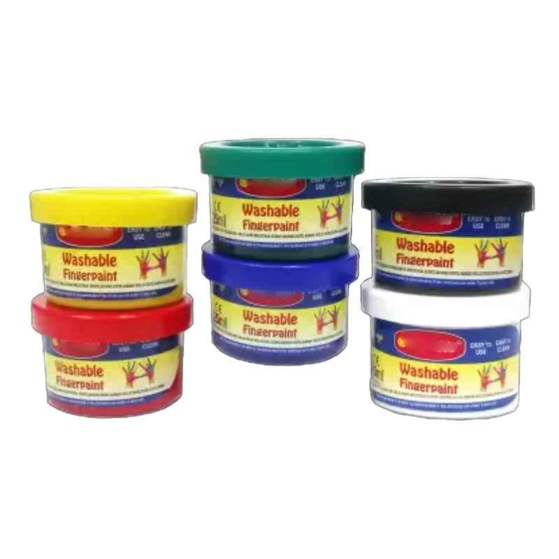 Artiggle 65ml 6 Shade Multicolour Washable Finger Paint Set