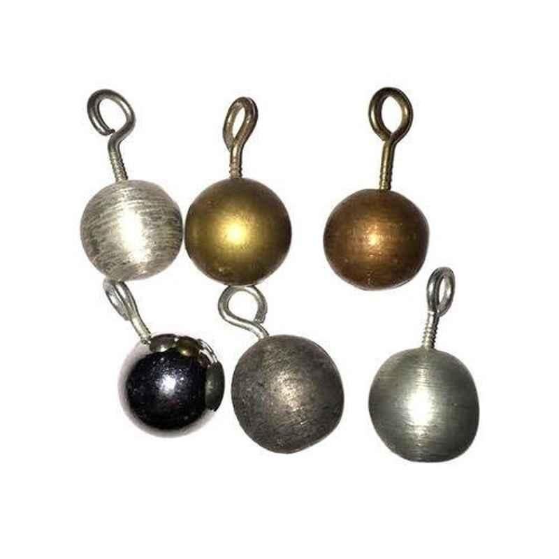 ELECOPTO 6 Pcs 12mm Metal Spherical Pendulum Bob Set with Hook