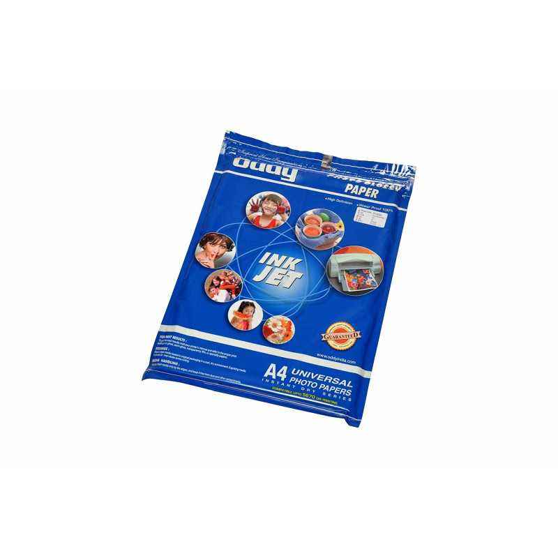 Oddy 210x297mm Coated Glossy Paper for All Inkjet Printers, PG230A4-50 (Pack of 5)