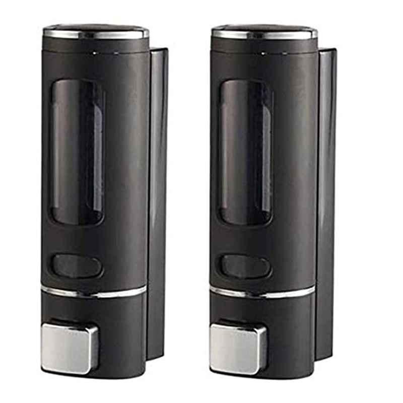 Logger 350ml ABS Black Liquid Soap Dispenser (Pack of 2)