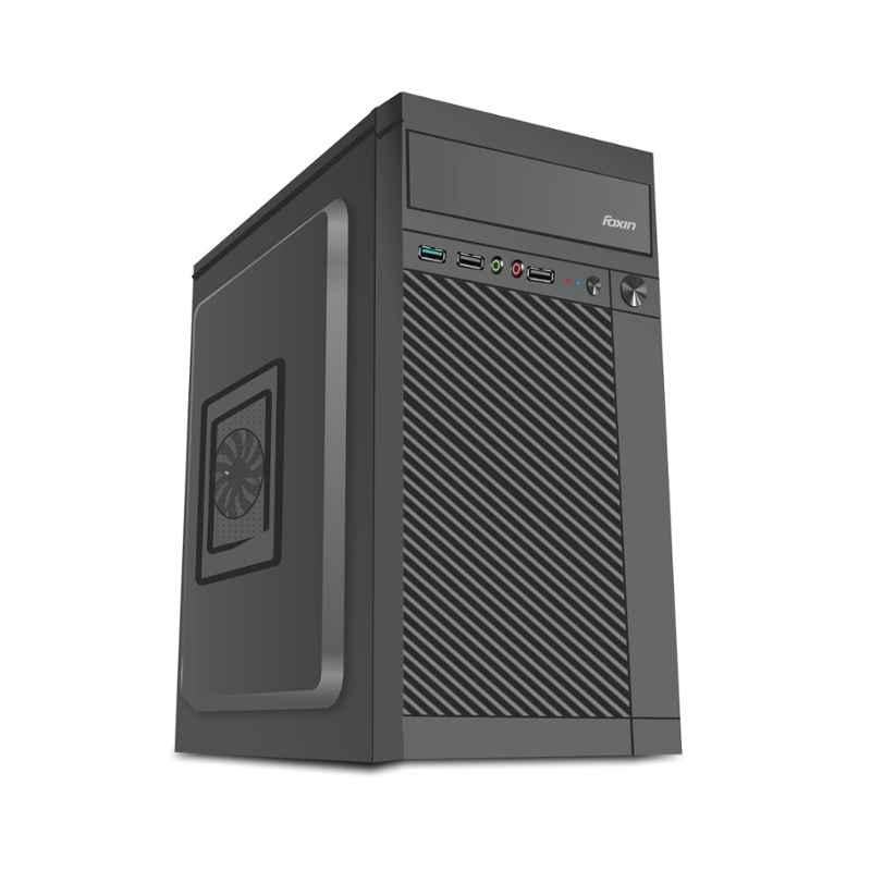 Foxin Pace Desktop Computer Case Cabinet with Steel Metal Body, FOXCAB0316
