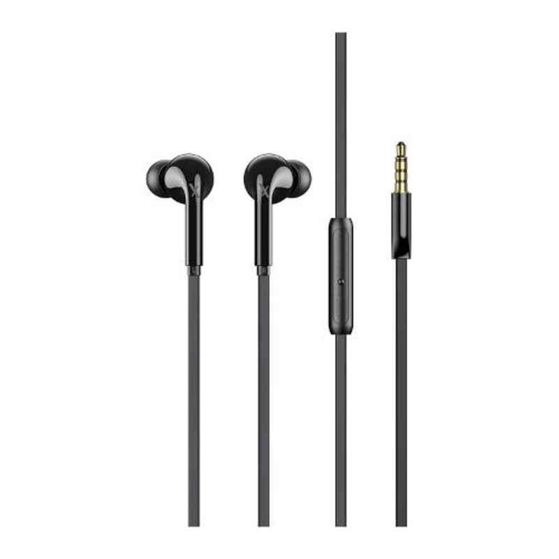 Flix 12.4x39x16cm Black Wired Earphones, XEP-E32